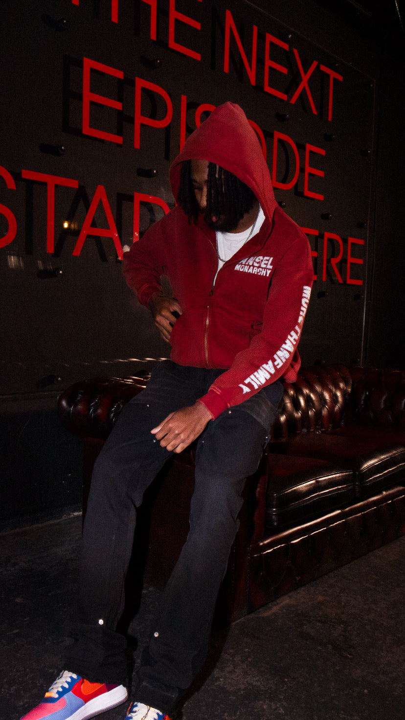 ANSEL MEMBERS ZIPUP HOODIE (RED)
