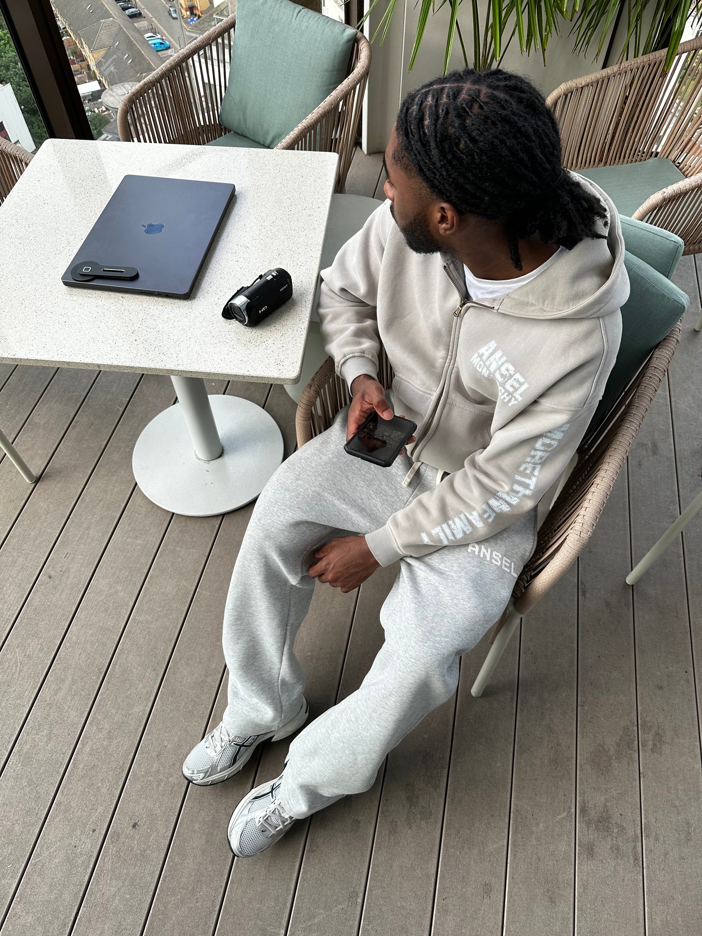 ANSEL MEMBERS ZIPUP HOODIE (COOL GREY)