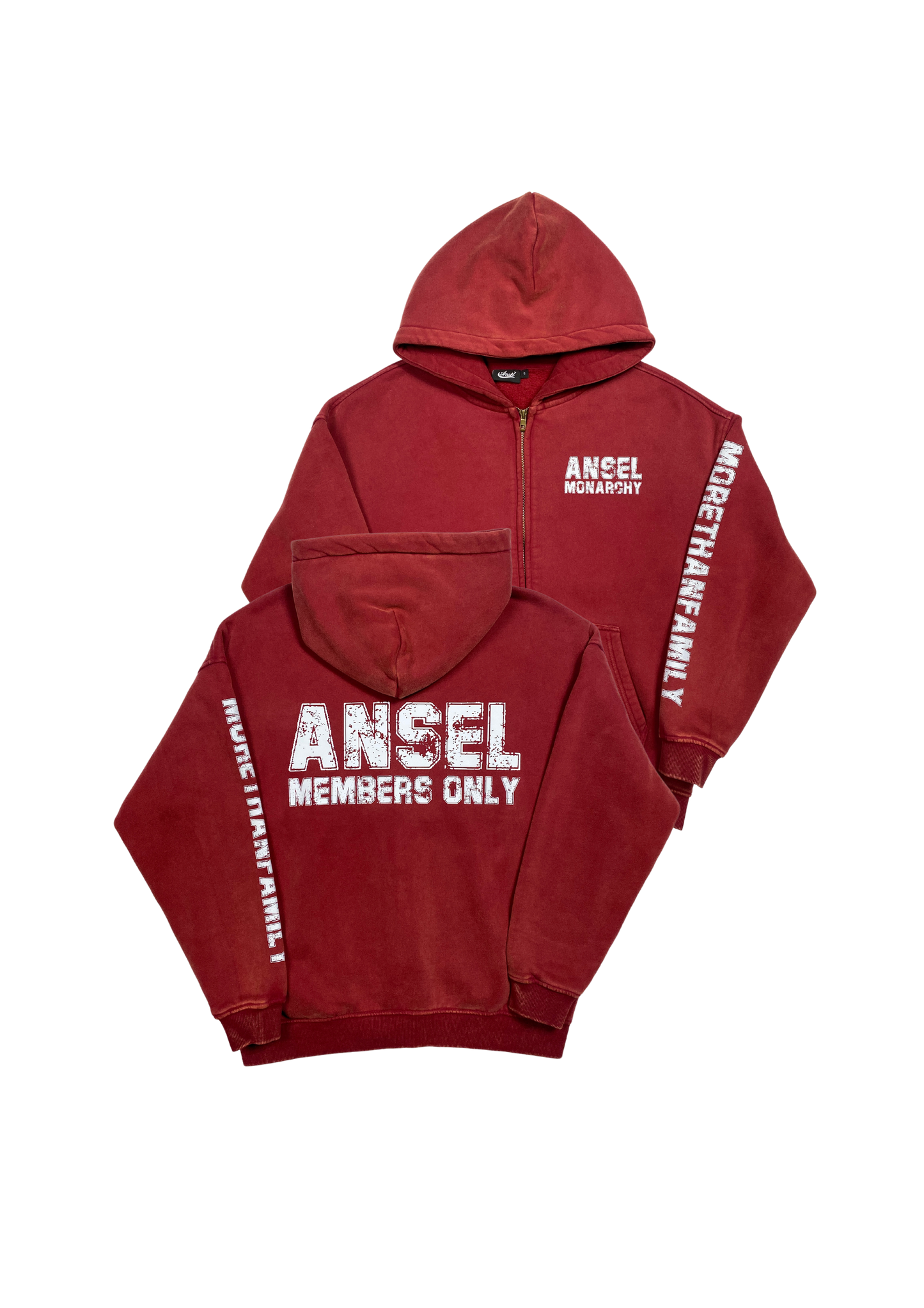 ANSEL MEMBERS ZIPUP HOODIE (RED)