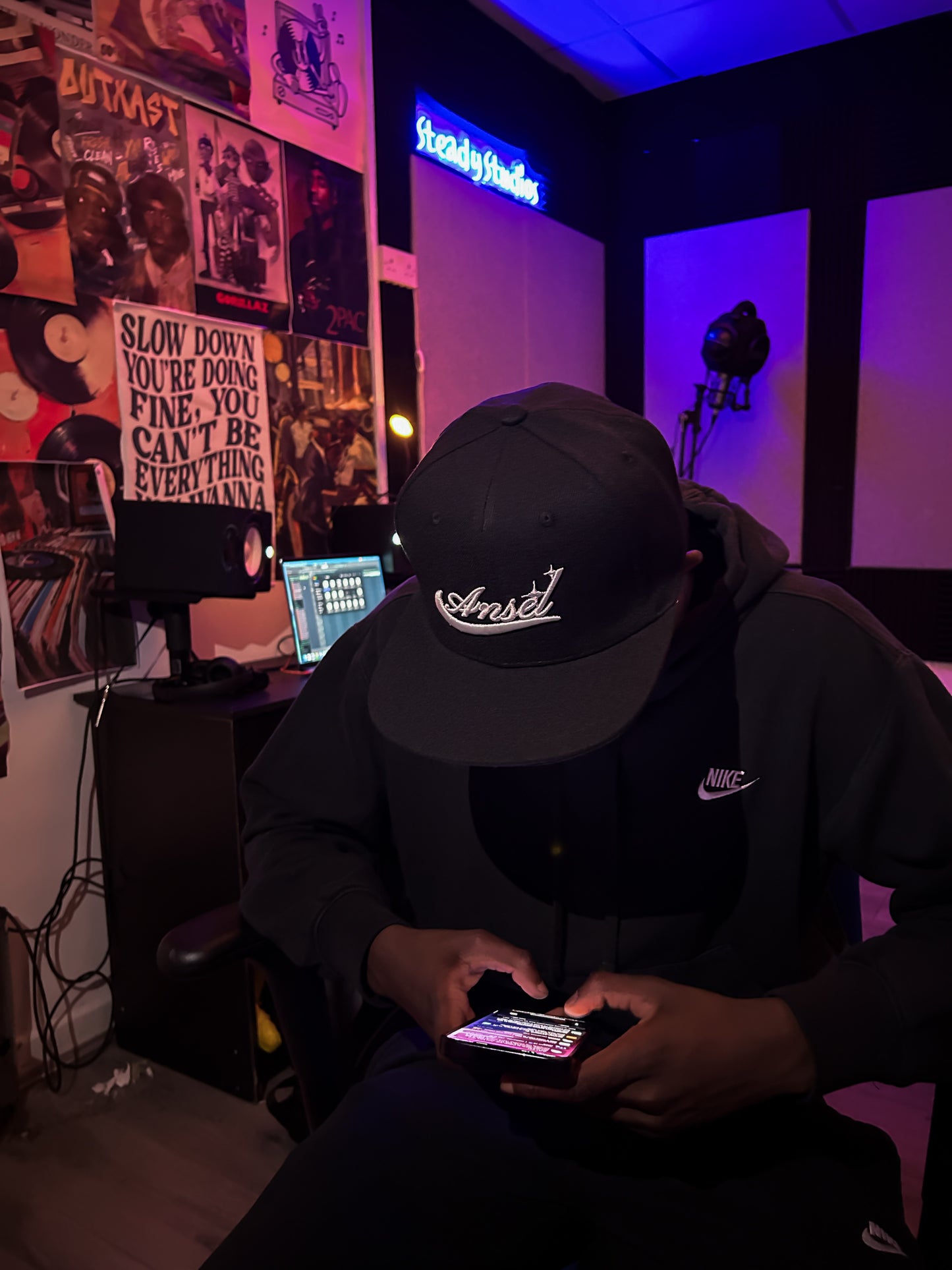 ANSEL EMBLEM OG SNAPBACK HAT (BLACK)