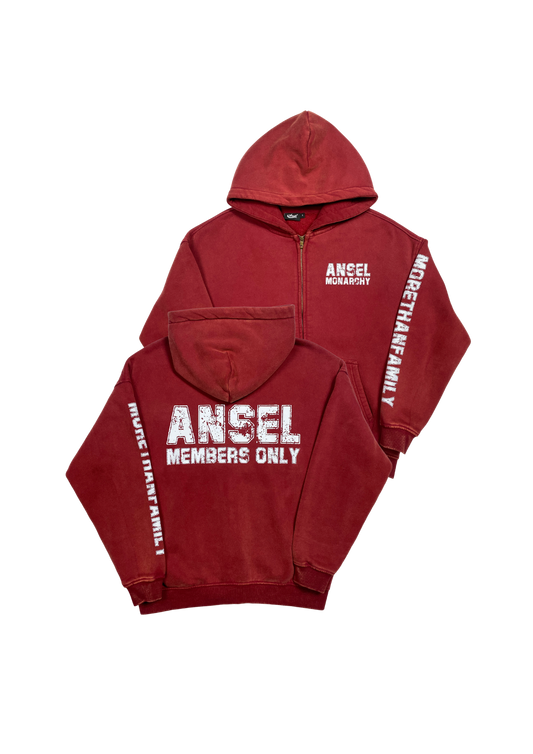 ANSEL MEMBERS ZIPUP HOODIE (RED)